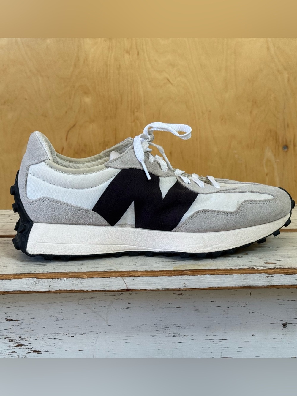 New Balance Women's White and Black Athletic Sneakers